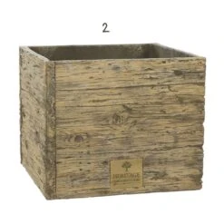 Woodlodge 37cm Heritage Oak Square Planter -Garden Tools Sales Store 5021346487725 3