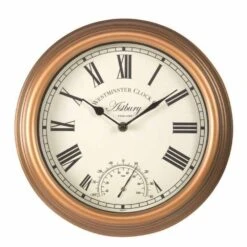 Outside In 12" Astbury Wall Clock & Thermometer