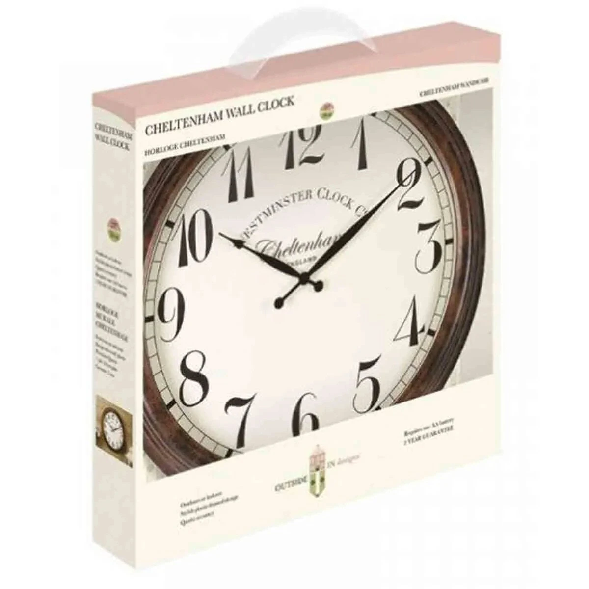 Outside In 23" Cheltenham Wall Clock 1 Outside In 23" Cheltenham Wall Clock