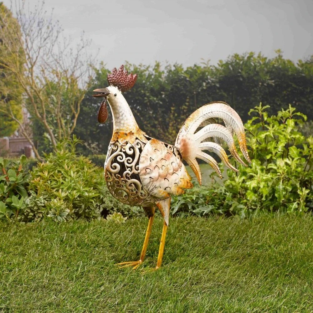 Smart Solar 45cm Metal Cockerel Silhouette 2 Smart Solar 45cm Metal Cockerel Silhouette - Image 2