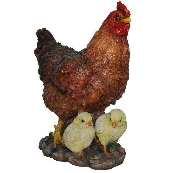 Vivid Arts 35cm Standing Hen With Chicks - XRL-HFAM-B 1 Vivid Arts 35cm Standing Hen With Chicks - XRL-HFAM-B
