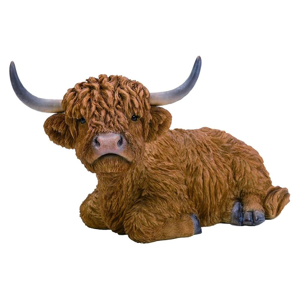 Vivid Arts 38cm Laying Highland Cattle - XRL-HLCL-D 1 Vivid Arts 38cm Laying Highland Cattle - XRL-HLCL-D