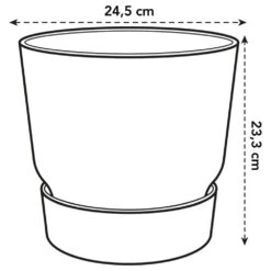 Elho 25cm Leaf Green Greenville Round Planter -Garden Tools Sales Store 8711904332433 3