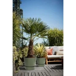 Elho 25cm Leaf Green Greenville Round Planter -Garden Tools Sales Store 8711904332433 4