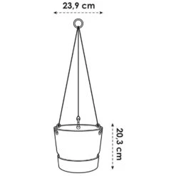 Elho 24cm Leaf Green Greenville Hanging Basket Planter -Garden Tools Sales Store 8711904332440 3