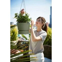 Elho 24cm Leaf Green Greenville Hanging Basket Planter -Garden Tools Sales Store 8711904332440 4