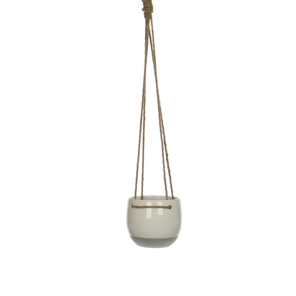 Mica Decorations 13.5cm White Resa Hanging Houseplant Pot 1 Mica Decorations 13.5cm White Resa Hanging Houseplant Pot