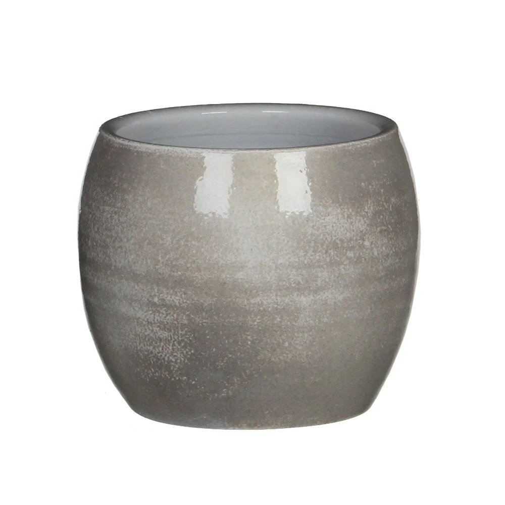 Edelman 38cm Grey Lester Terracotta Round Houseplant Pot 1 Edelman 38cm Grey Lester Terracotta Round Houseplant Pot