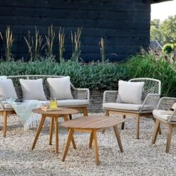 Decoris 55cm Acacia Seville Outdoor Wooden Side Table -Garden Tools Sales Store 8720093955033 3