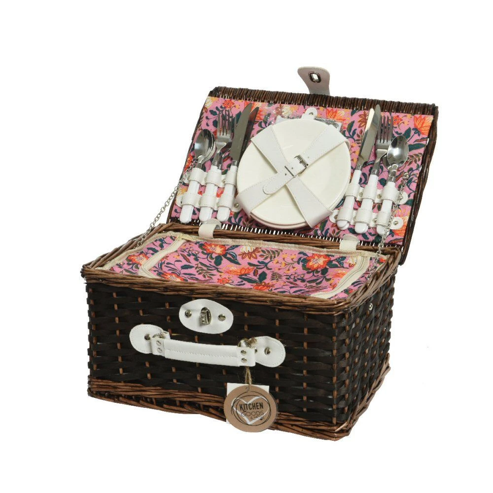 Decoris 40cm Wicker Basket Picnic Set 1 Decoris 40cm Wicker Basket Picnic Set